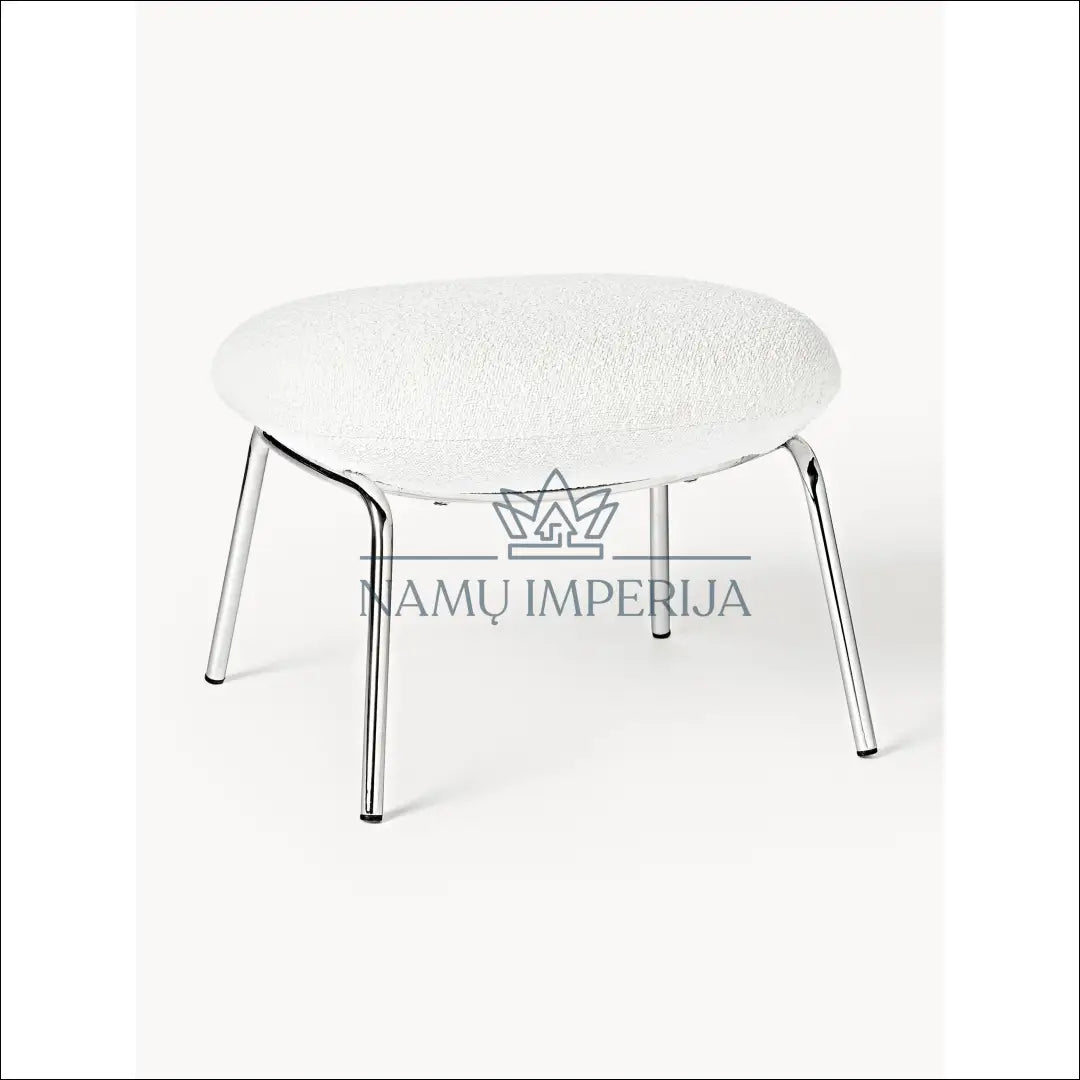 Kojų kėdutė MI760 - €120 Save 50% 100-200, __label:Pristatymas 1-2 d.d., boucle, color-balta, color-sidabrine €100