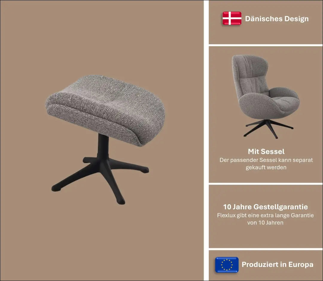 Kojų kėdutė MI906 - €170 Save 50% 100-200, __label:Pristatymas 1-2 d.d., color-pilka, material-poliesteris, minksti