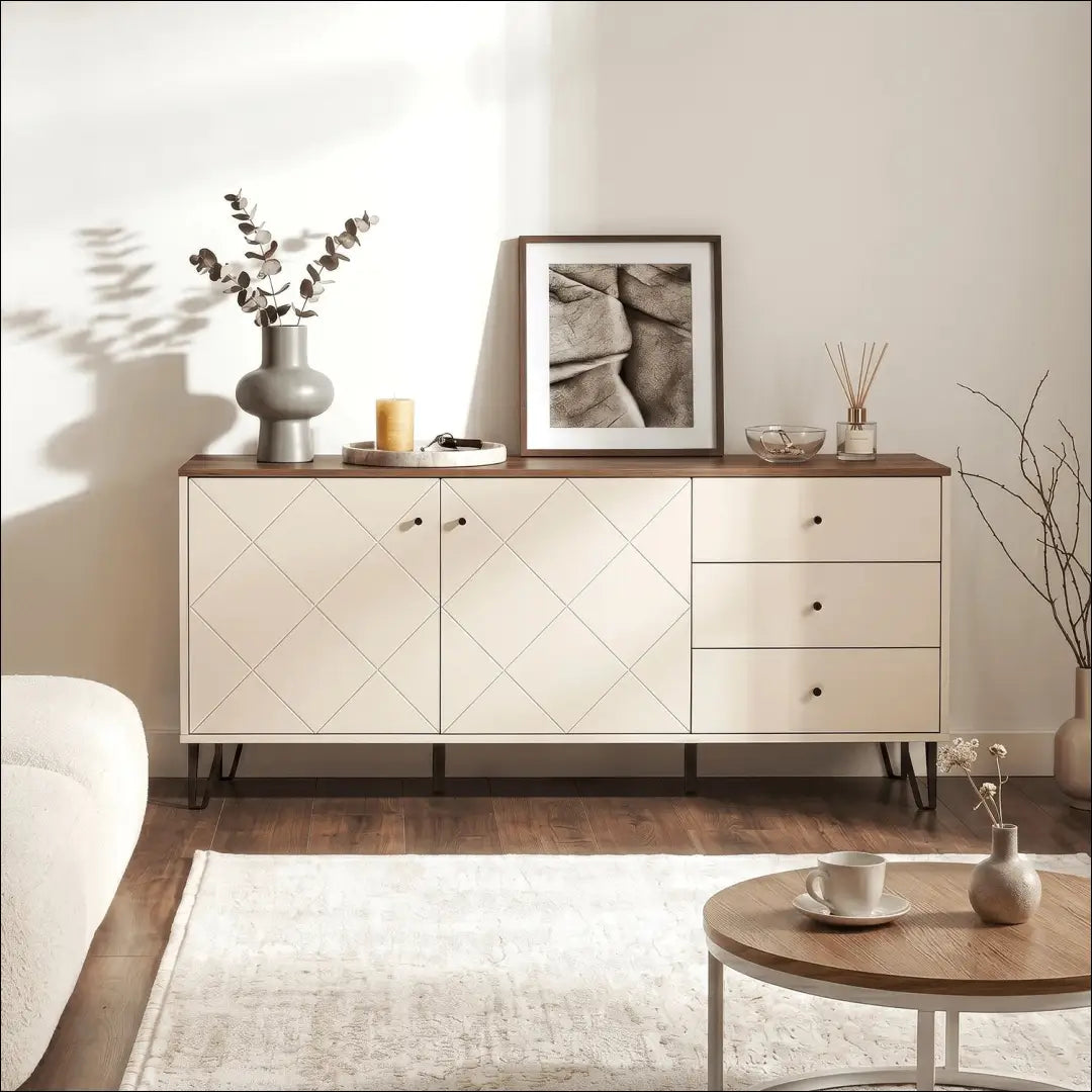 Komoda 183 cm kašmyro/Castello ąžuolo spalvos TE2534 - €286.94 Save 15% __label:Pristatymas 5-14 d.d., Newelite