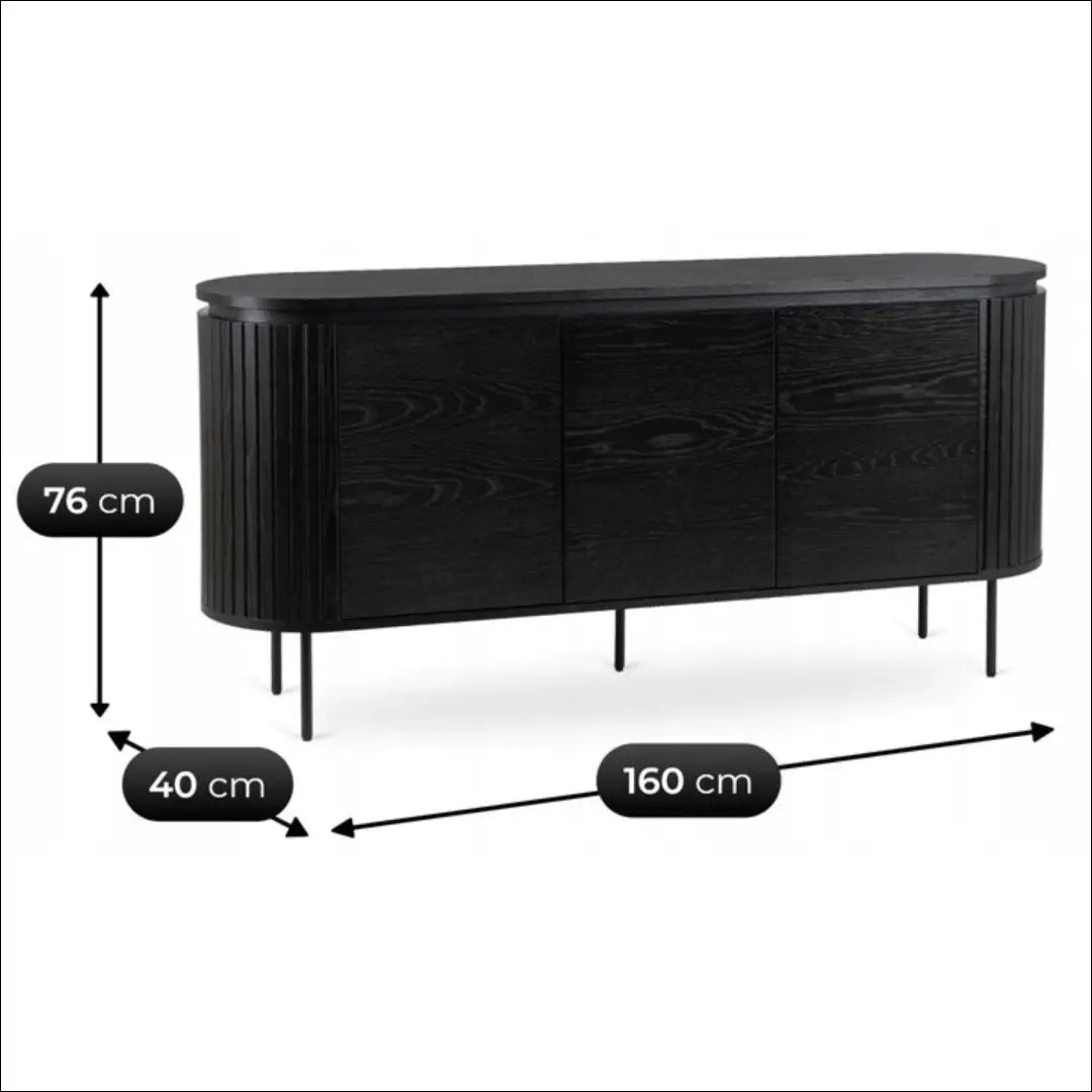 Komoda 3 durų juodos spalvos 160 cm TE615 - €476 Save 15% __label:Pristatymas 5-14 d.d., elite, over-200, uzsakomi,