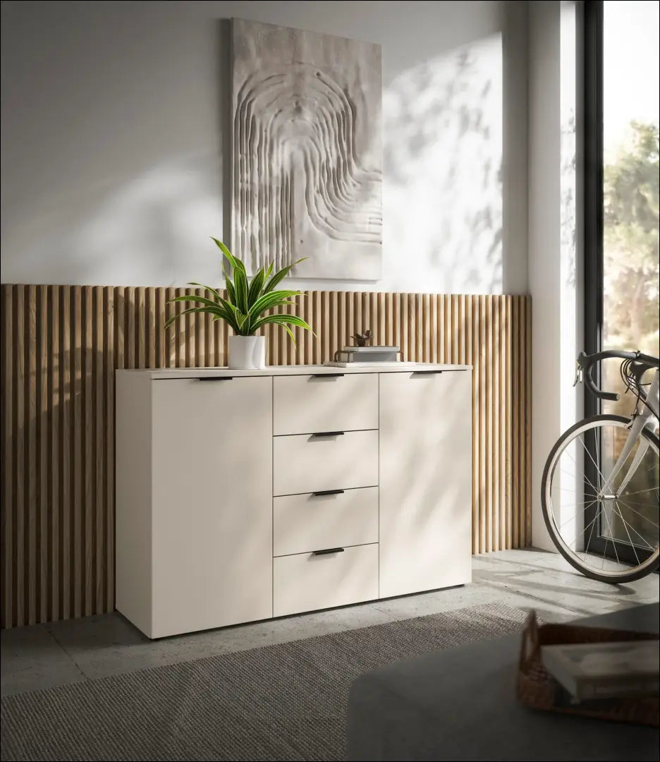 Komoda 4 stalčiai ir 2 durys kašmyras GA002 - €255 Save 20% __label:Pristatymas 5-14 d.d., over-200, uzsakomi komodos