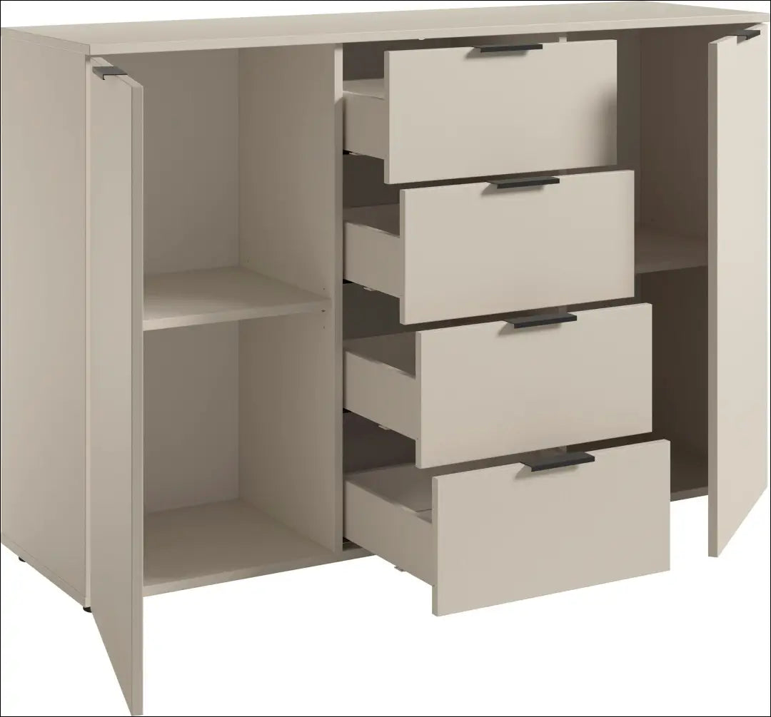 Komoda 4 stalčiai ir 2 durys kašmyras GA002 - €255 Save 20% __label:Pristatymas 5-14 d.d., over-200, uzsakomi komodos