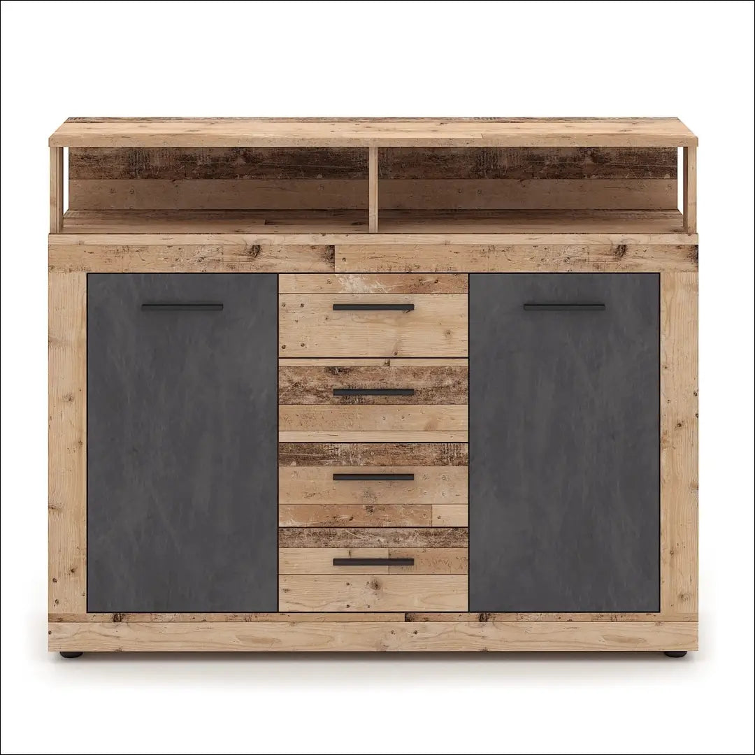 Komoda ąžuolo spalvos / grafito 119,5 cm TE1189 - €145 Save 15% 100-200, __label:Pristatymas 5-14 d.d., elite, Komody,
