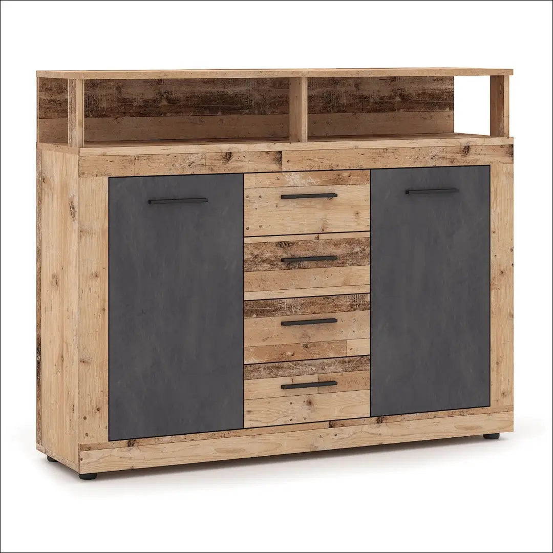 Komoda ąžuolo spalvos / grafito 119,5 cm TE1189 - €145 Save 15% 100-200, __label:Pristatymas 5-14 d.d., elite, Komody,