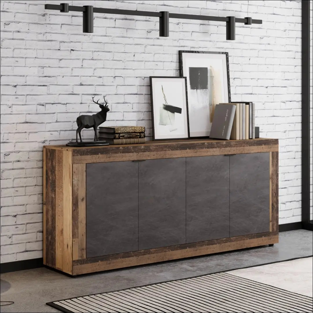 Komoda ąžuolo spalvos / grafito 180 cm TE1197 - €201 Save 15% __label:Pristatymas 5-14 d.d., elite, Komody, over-200,