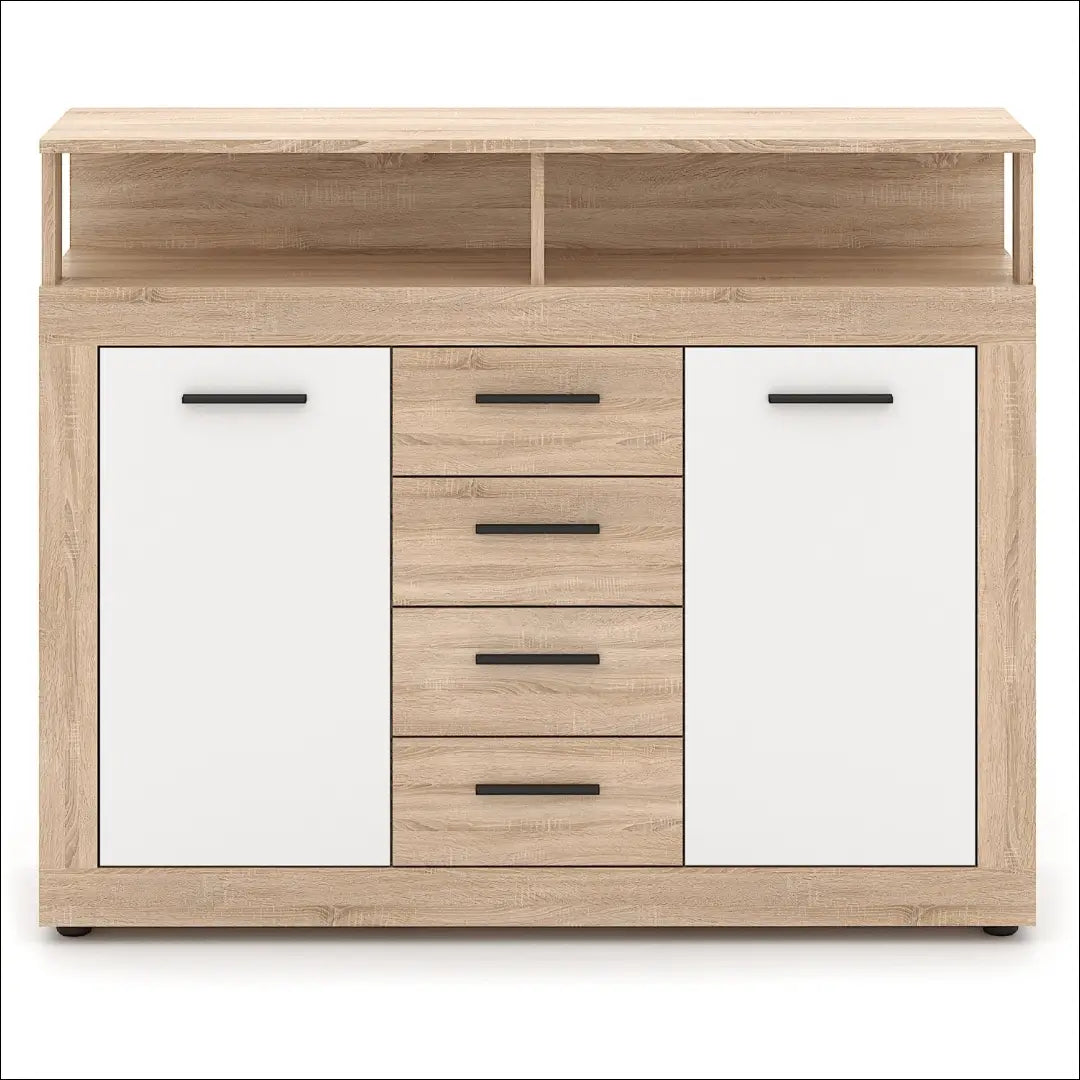 Komoda baltos spalvos / ąžuolo 119,5 cm TE1160 - €145 Save 15% 100-200, __label:Pristatymas 5-14 d.d., elite, Komody,