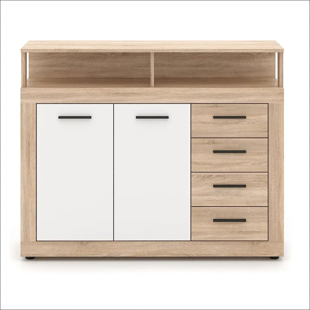 Komoda baltos spalvos / ąžuolo 119,5 cm TE1193 - €145 Save 15% 100-200, __label:Pristatymas 5-14 d.d., elite, Komody,