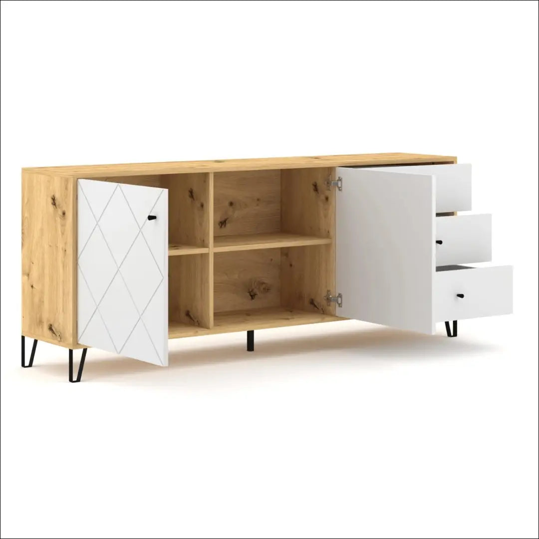 Komoda SI2215 - €324 Save 10% __label:Pristatymas 1-2 d.d., color-balta, color-ruda, komodos, material-mdf Virš €200