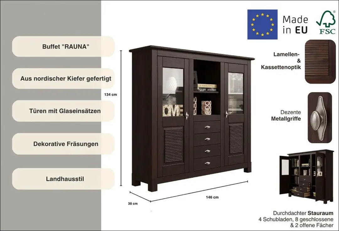 Komoda/Indauja SI2298 - €370 Save 50% __label:Pristatymas 1-2 d.d., color-ruda, indaujos, komodos,