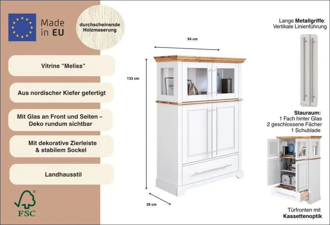 Komoda/Indauja SI2303 - €270 Save 50% __label:Pristatymas 1-2 d.d., color-balta, color-ruda, indaujos, komodos Virš