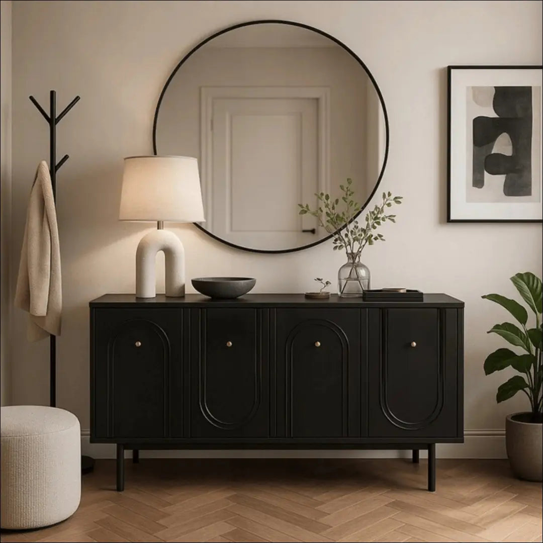 Komoda juodos spalvos 155 cm TE783 - €354 Save 15% __label:Pristatymas 5-14 d.d., elite, Meble skrzyniowe, over-200,