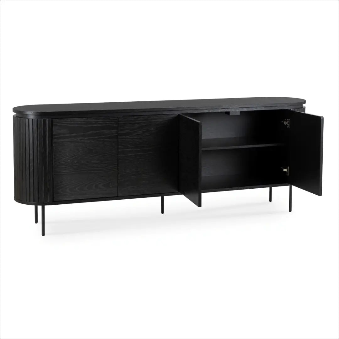 Komoda juodos spalvos 200 cm TE672 - €552 Save 15% __label:Pristatymas 5-14 d.d., elite, over-200, uzsakomi, uzsakomi