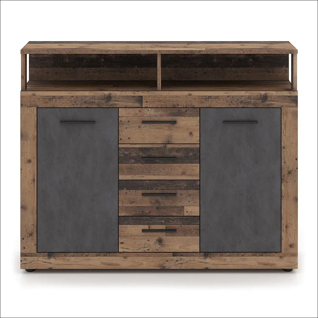 Komoda juodos spalvos / ąžuolo 119,5 cm TE1161 - €145 Save 15% 100-200, __label:Pristatymas 5-14 d.d., elite, Komody,