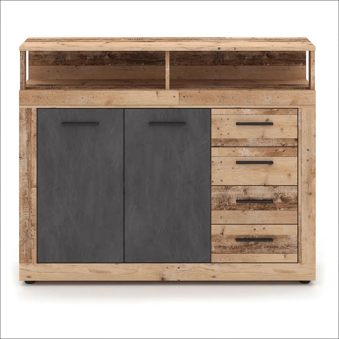 Komoda juodos spalvos / ąžuolo 119,6 cm TE1162 - €145 Save 15% 100-200, __label:Pristatymas 5-14 d.d., elite, Komody,