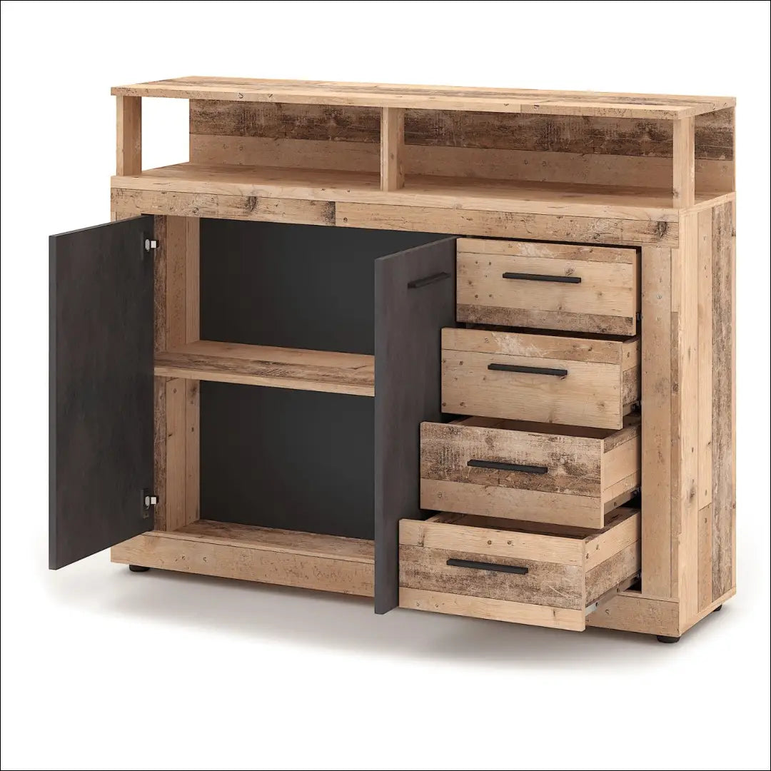 Komoda juodos spalvos / ąžuolo 119,6 cm TE1162 - €145 Save 15% 100-200, __label:Pristatymas 5-14 d.d., elite, Komody,