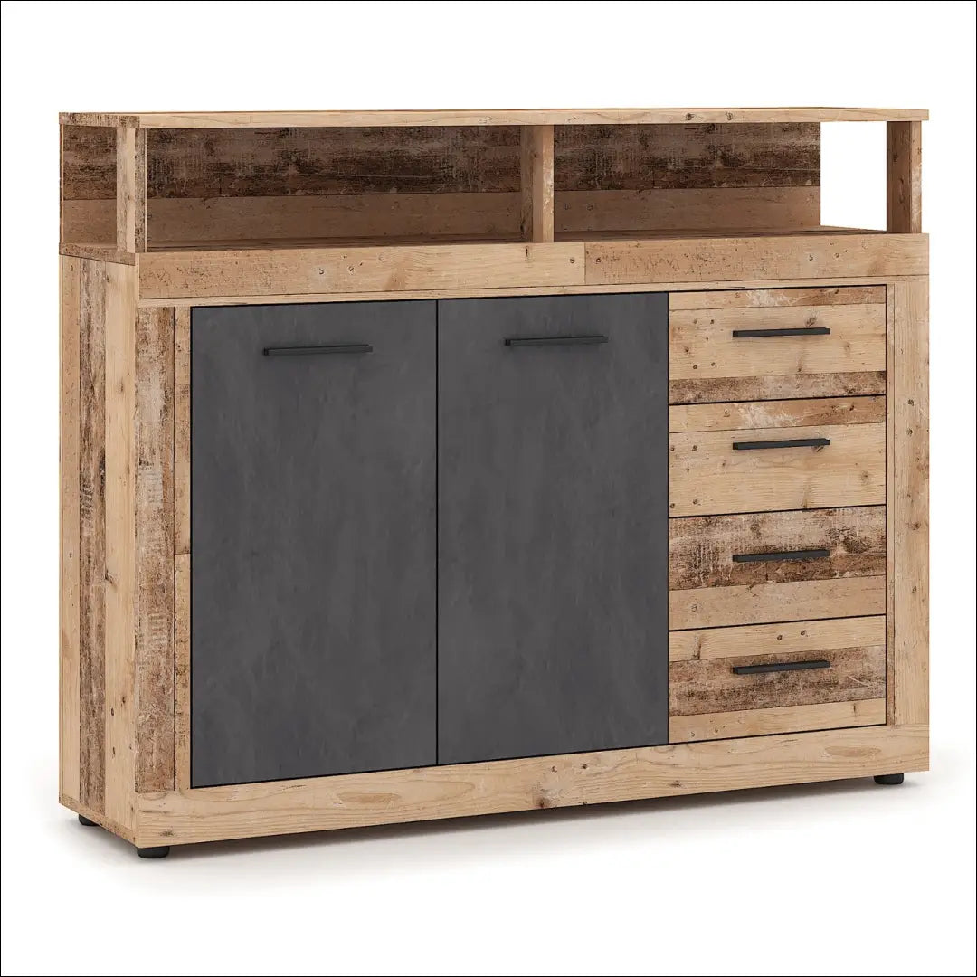 Komoda juodos spalvos / ąžuolo 119,6 cm TE1162 - €145 Save 15% 100-200, __label:Pristatymas 5-14 d.d., elite, Komody,