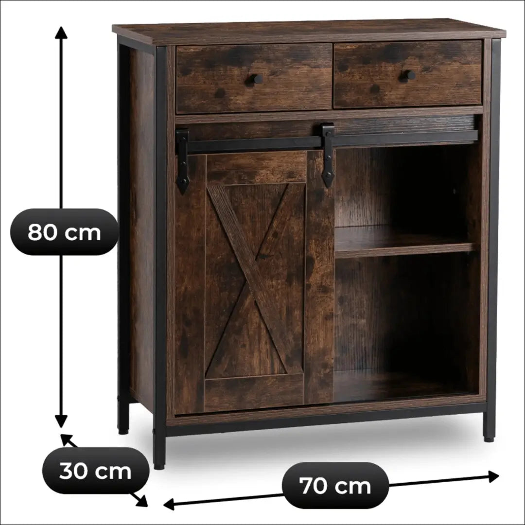 Komoda juodos spalvos / ąžuolo 70 cm TE1102 - €103 Save 15% 100-200, __label:Pristatymas 5-14 d.d., elite, uzsakomi,