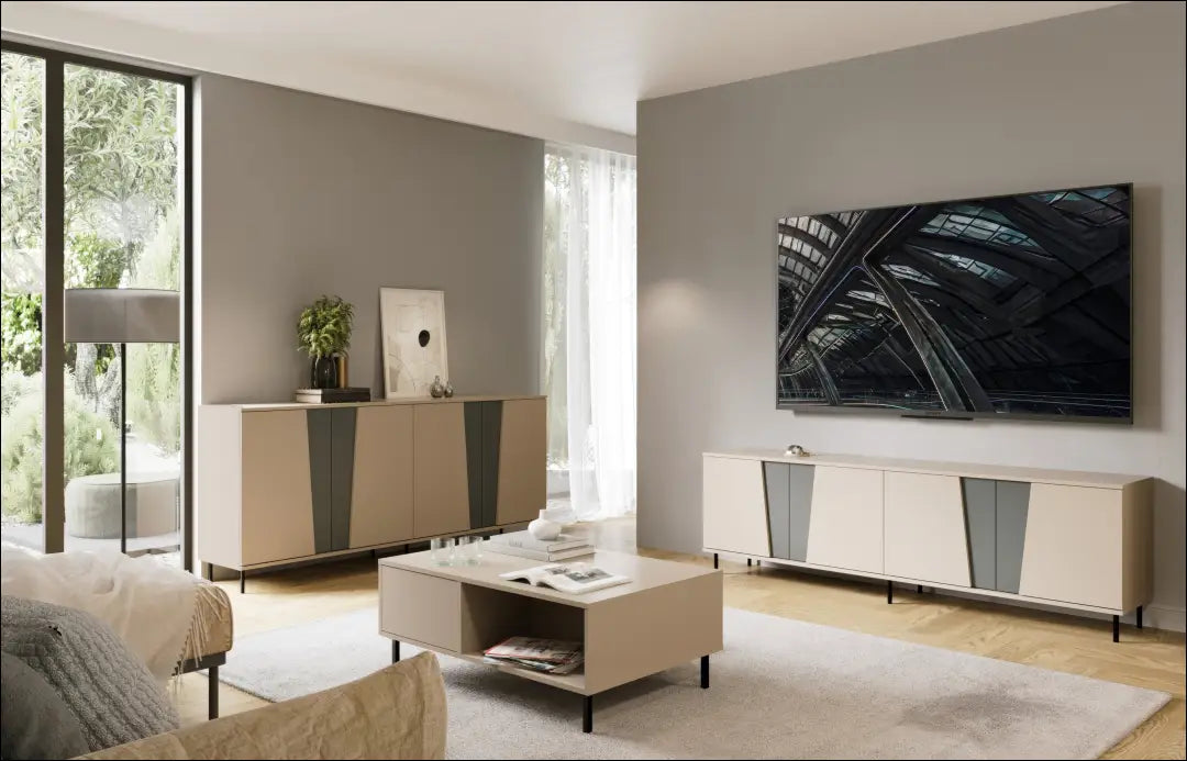 Komoda kašmyro/grafito spalvos su 4 durelėmis KM009 - €242 Save 15% __label:Pristatymas 5-14 d.d., over-200, uzsakomi
