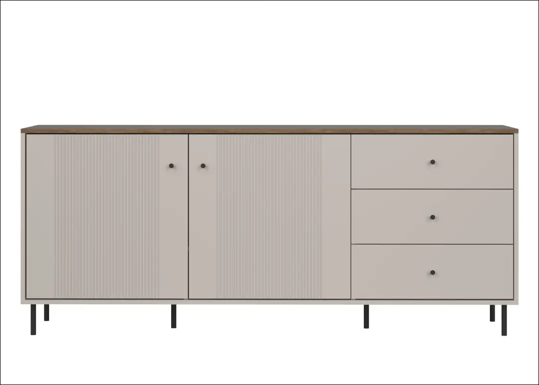Komoda kašmyro spalvos su 3 stalčiais ir 2 durelėmis KM002 - €289 Save 15% __label:Pristatymas 5-14 d.d., over-200,