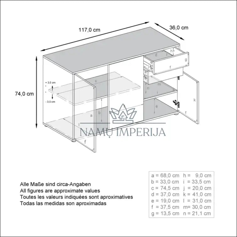 Komoda SI1307 - €114 Save 50% 100-200, __label:Pristatymas 1-2 d.d., color-juoda, color-raudona, komodos €100