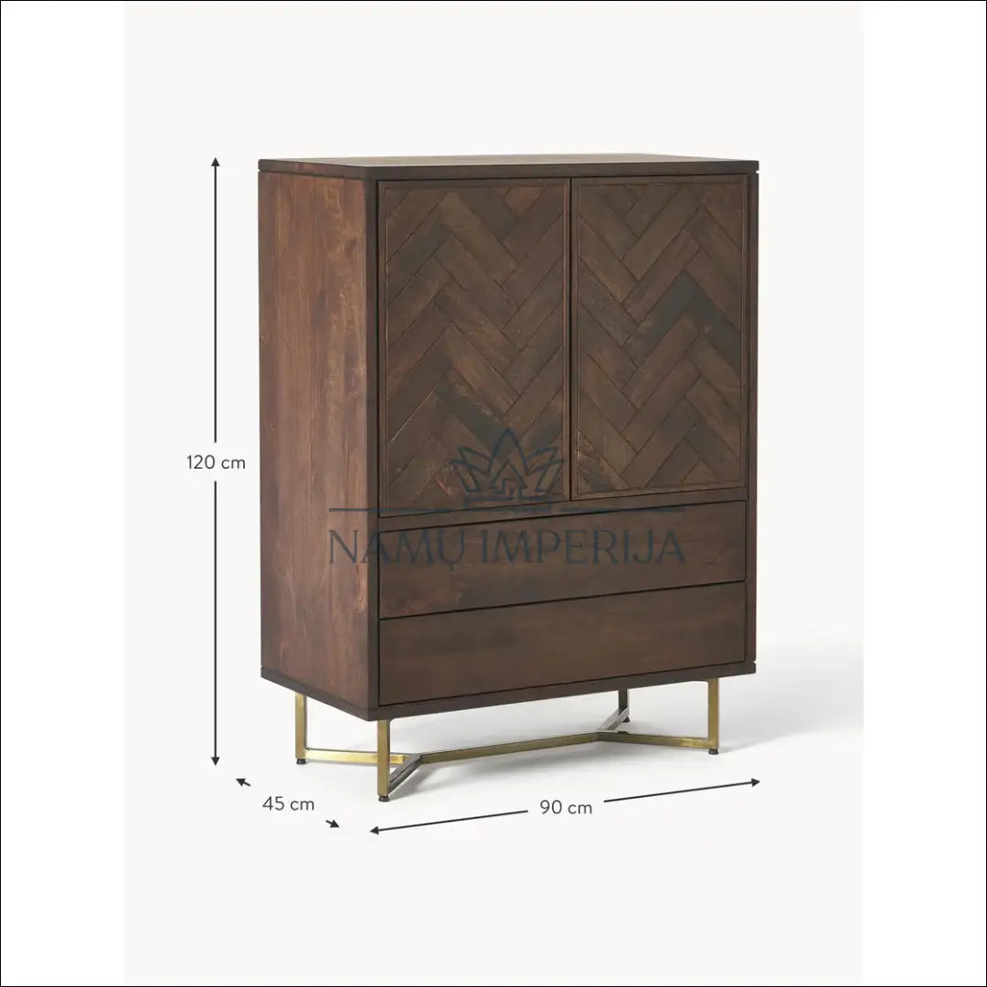 Komoda SI1783 - €550 Save 50% __label:Pristatymas 1-2 d.d., color-auksine, color-ruda, komodos, material-medzio-masyvas