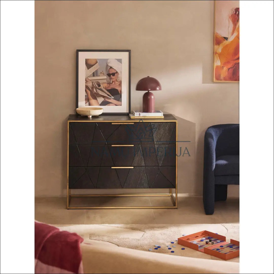 Komoda SI1785 - €450 Save 50% __label:Pristatymas 1-2 d.d., color-auksine, color-ruda, komodos, material-medzio-masyvas
