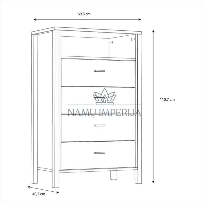 Komoda SI1803 €105 Save 50% 100 200, __label:Pristatymas 1 2 d.d., color juoda, ruda, komodos €100 to €200 | Namų