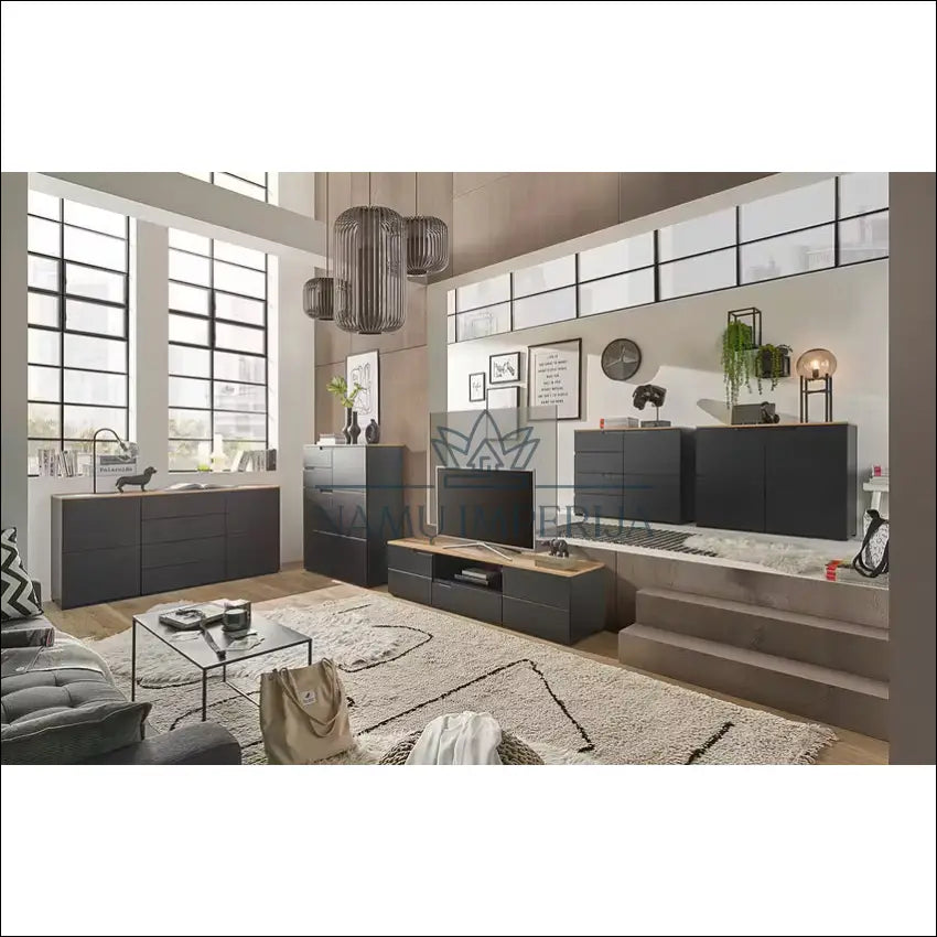 Komoda SI1815 €84 Save 70% 50 100, __label:Pristatymas 1 2 d.d., color juoda, ruda, material mdf €50 to €100 Dressers