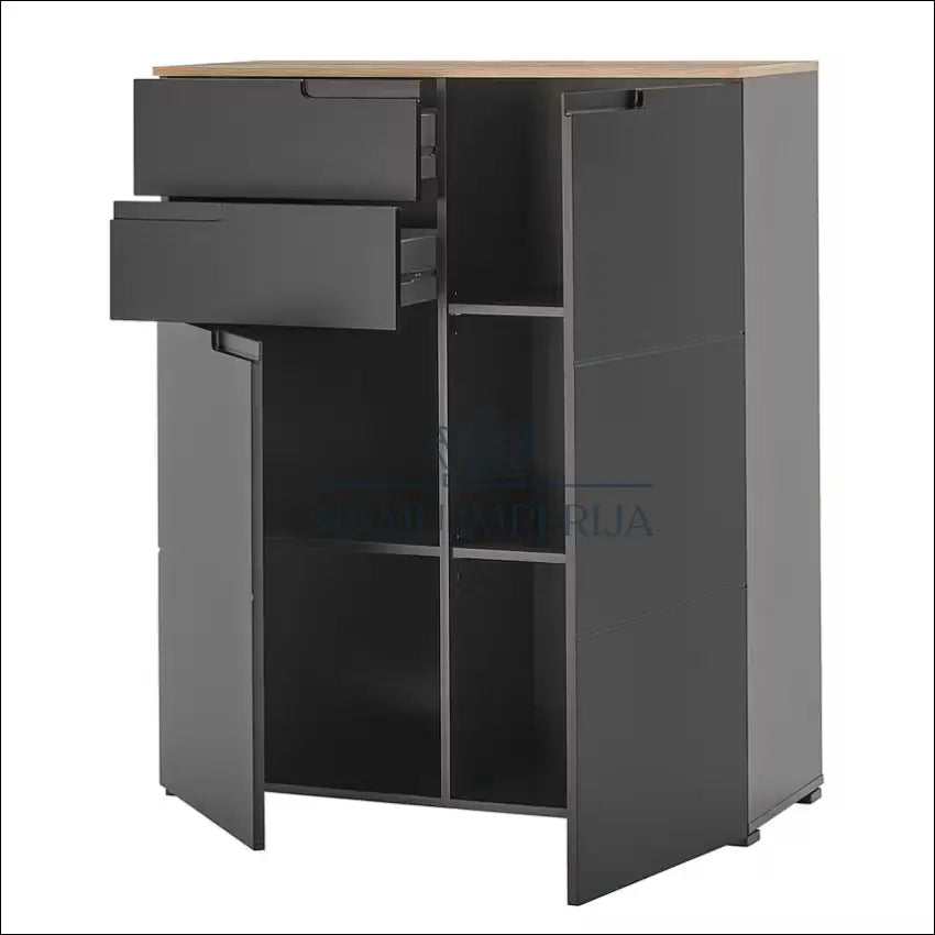 Komoda SI1815 €84 Save 70% 50 100, __label:Pristatymas 1 2 d.d., color juoda, ruda, material mdf €50 to €100 Dressers