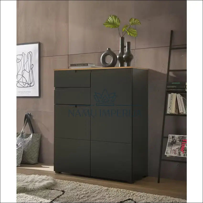 Komoda SI1815 €84 Save 70% 50 100, __label:Pristatymas 1 2 d.d., color juoda, ruda, material mdf €50 to €100 Dressers