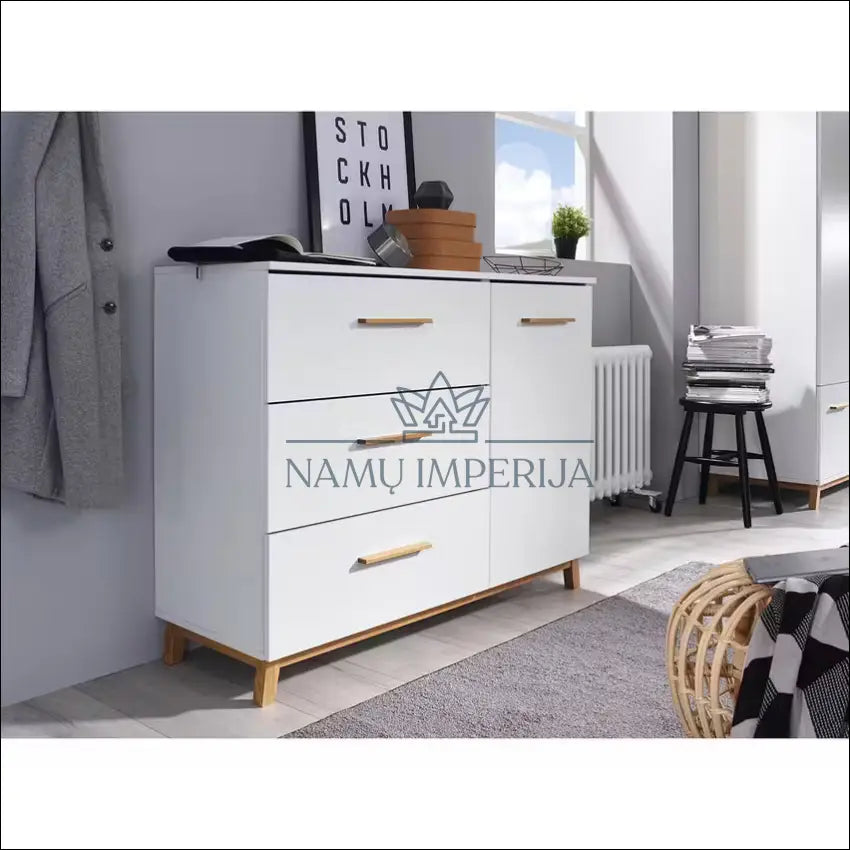 Komoda SI1816 €128 Save 60% 100 200, __label:Pristatymas 1 2 d.d., color balta, ruda, material mediena €100 to €200