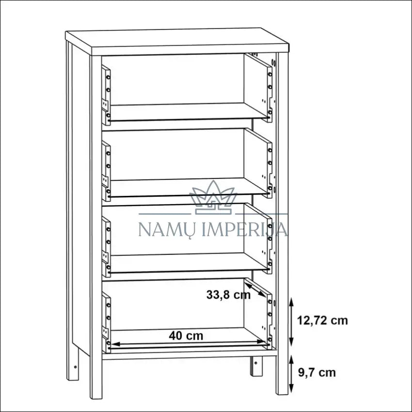 Komoda SI1827 - €74 Save 50% 50-100, __label:Pristatymas 1-2 d.d., biuro-baldai, color-juoda, color-ruda €50 to €100