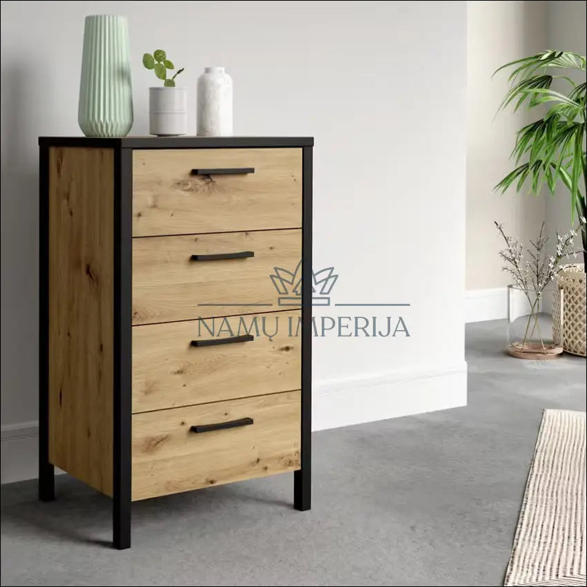 Komoda SI1827 - €74 Save 50% 50-100, __label:Pristatymas 1-2 d.d., biuro-baldai, color-juoda, color-ruda €50 to €100