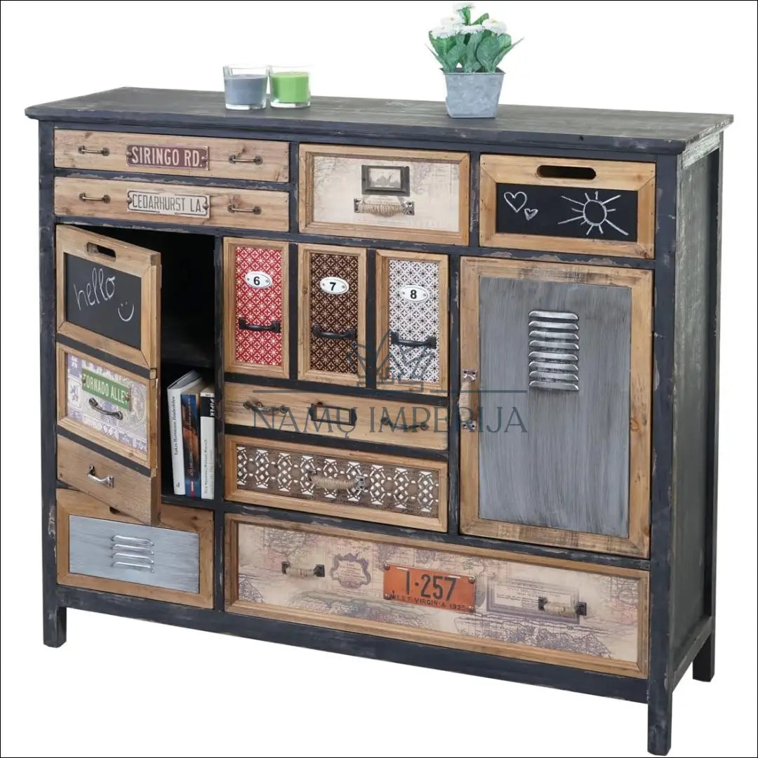 Komoda SI1881 - €390 Save 50% __label:Pristatymas 1-2 d.d., color-juoda, color-marga, color-margas, komodos Virš €200