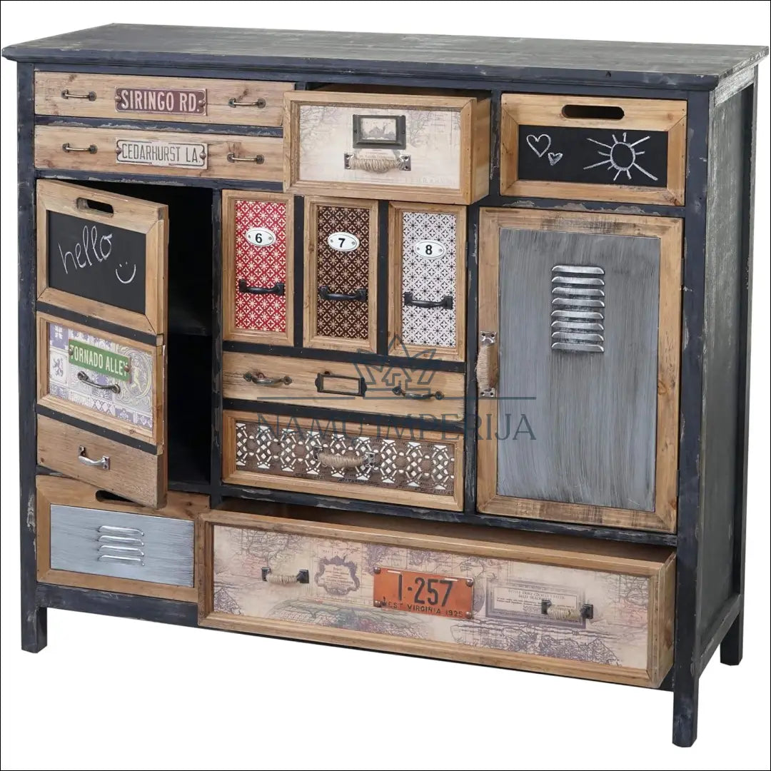 Komoda SI1881 - €390 Save 50% __label:Pristatymas 1-2 d.d., color-juoda, color-marga, color-margas, komodos Virš €200