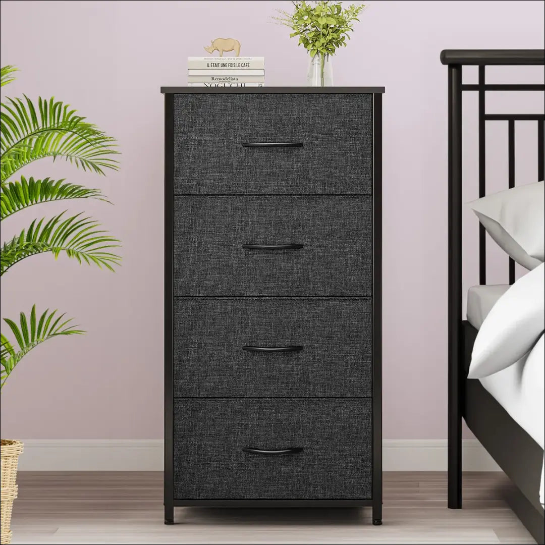 Komoda SI1947 - €31 Save 50% 25-50, __label:Pristatymas 1-2 d.d., color-juoda, color-pilka, komodos €25 to €50 Dressers