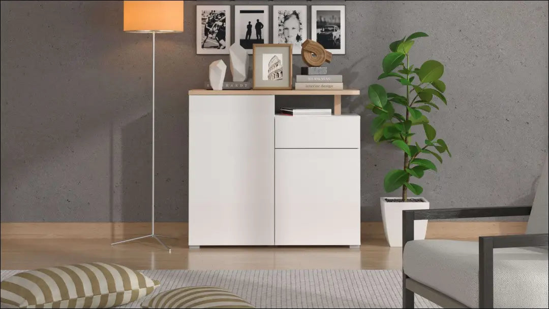 Komoda SI2028 - €105 Save 50% 100-200, __label:Pristatymas 1-2 d.d., color-balta, color-ruda, komodos €100 to €200