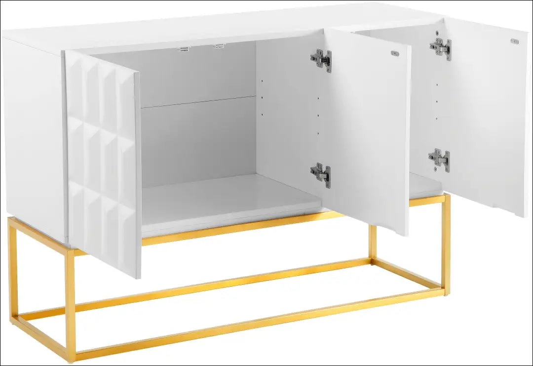 Komoda SI2083 - €115 Save 65% 100-200, __label:Pristatymas 1-2 d.d., color-auksine, color-balta, material-mdf €100