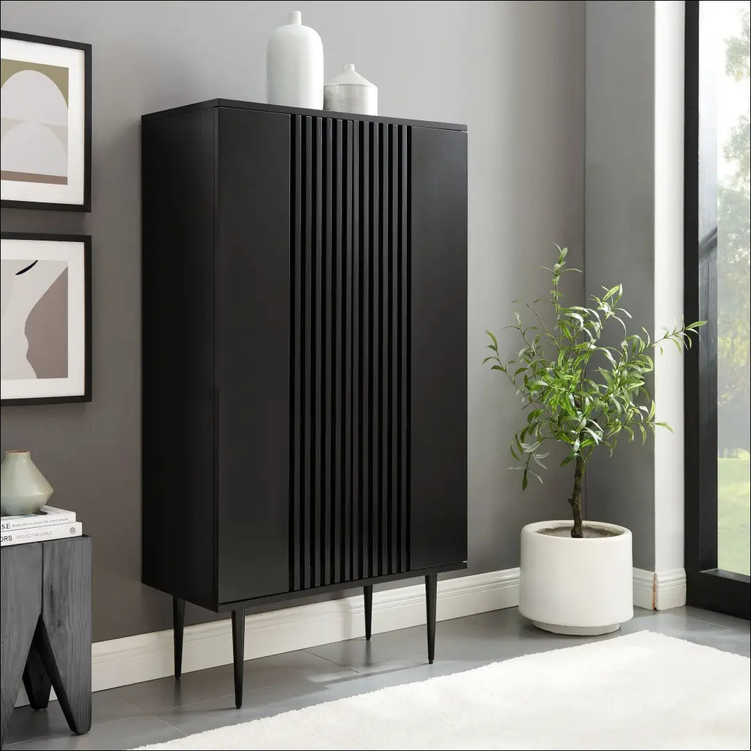 Komoda SI2105 - €290 Save 50% __label:Pristatymas 1-2 d.d., color-juoda, indaujos, komodos, material-mdf Virš €200