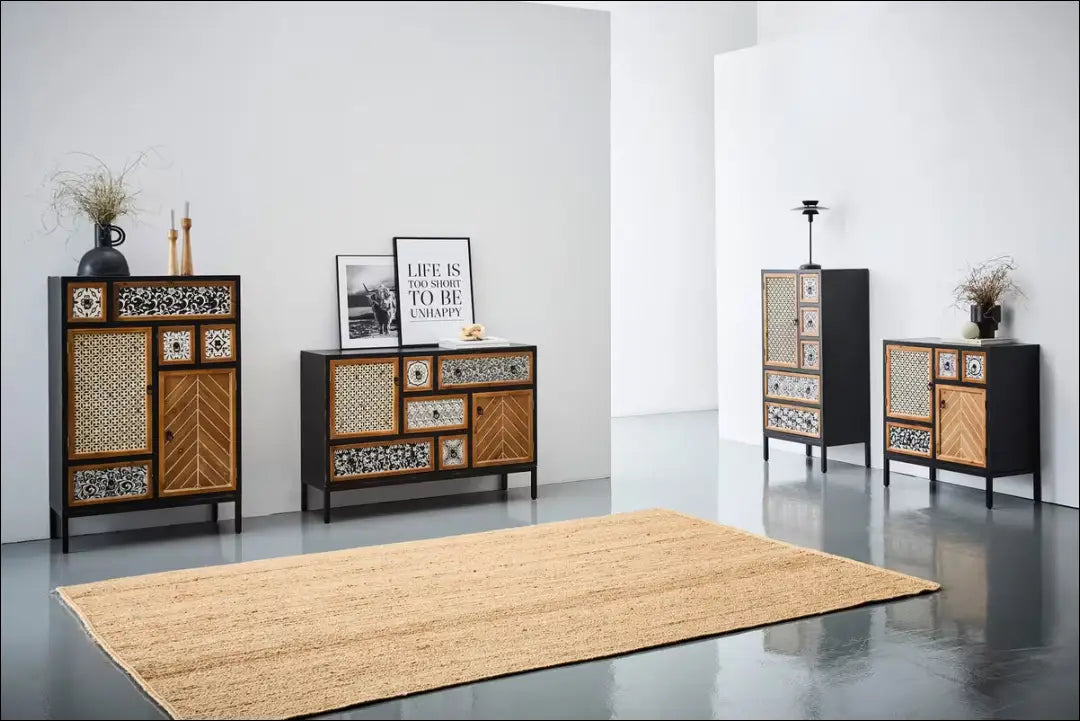 Komoda SI2158 - €180 Save 50% 100-200, __label:Pristatymas 1-2 d.d., biuro-baldai, color-juoda, color-ruda €100 to €200