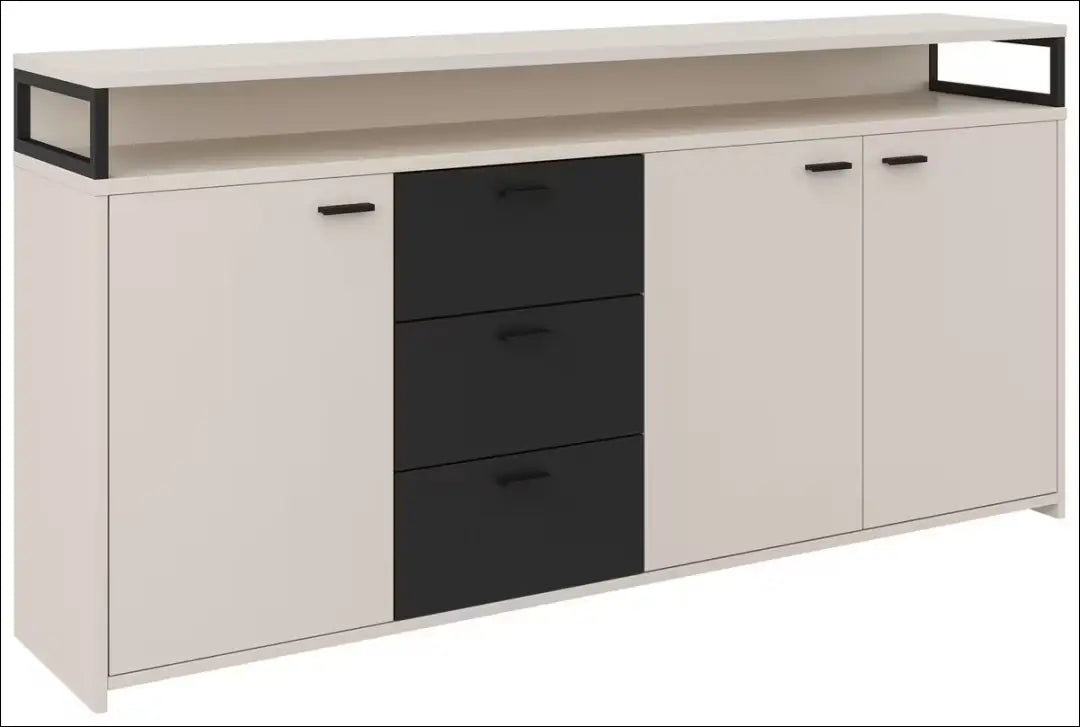 Komoda SI2196 - €230 Save 50% __label:Pristatymas 1-2 d.d., biuro-baldai, color-juoda, color-smelio, komodos Virš €200