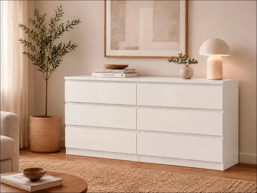 Komoda SI22270 - €145 Save 65% 100-200, __label:Pristatymas 1-2 d.d., color-balta, material-mediena, pazeistas Balta