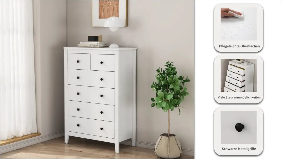 Komoda SI2252 - €170 Save 50% 100-200, __label:Pristatymas 1-2 d.d., color-balta, komodos, material-mdf €100 to €200