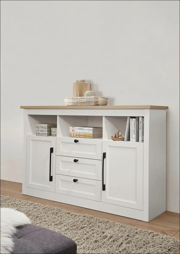 Komoda SI2253 - €215 Save 50% __label:Pristatymas 1-2 d.d., color-balta, color-ruda, komodos, material-mdf Virš €200