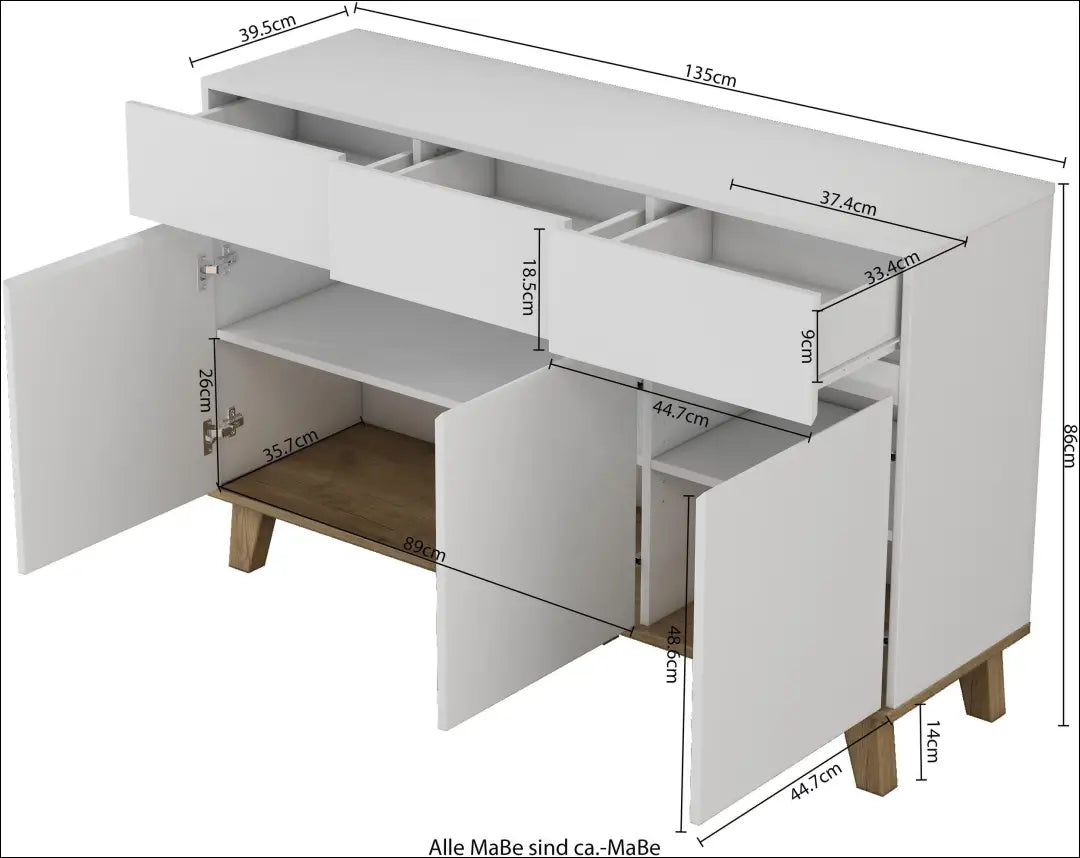 Komoda SI2264 - €210 Save 50% __label:Pristatymas 1-2 d.d., color-balta, color-ruda, komodos, material-mdf Virš €200