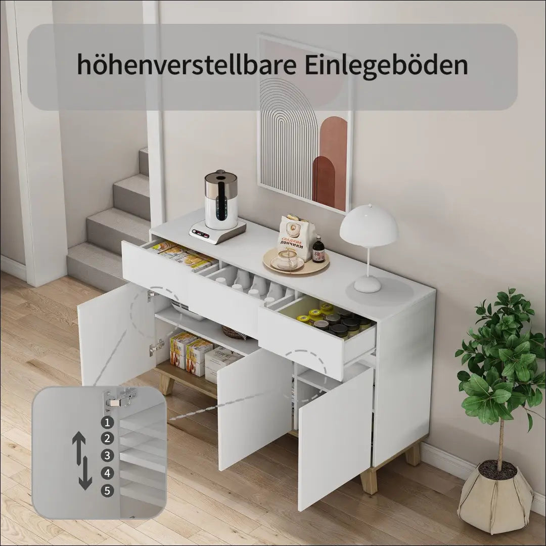 Komoda SI2264 - €210 Save 50% __label:Pristatymas 1-2 d.d., color-balta, color-ruda, komodos, material-mdf Virš €200