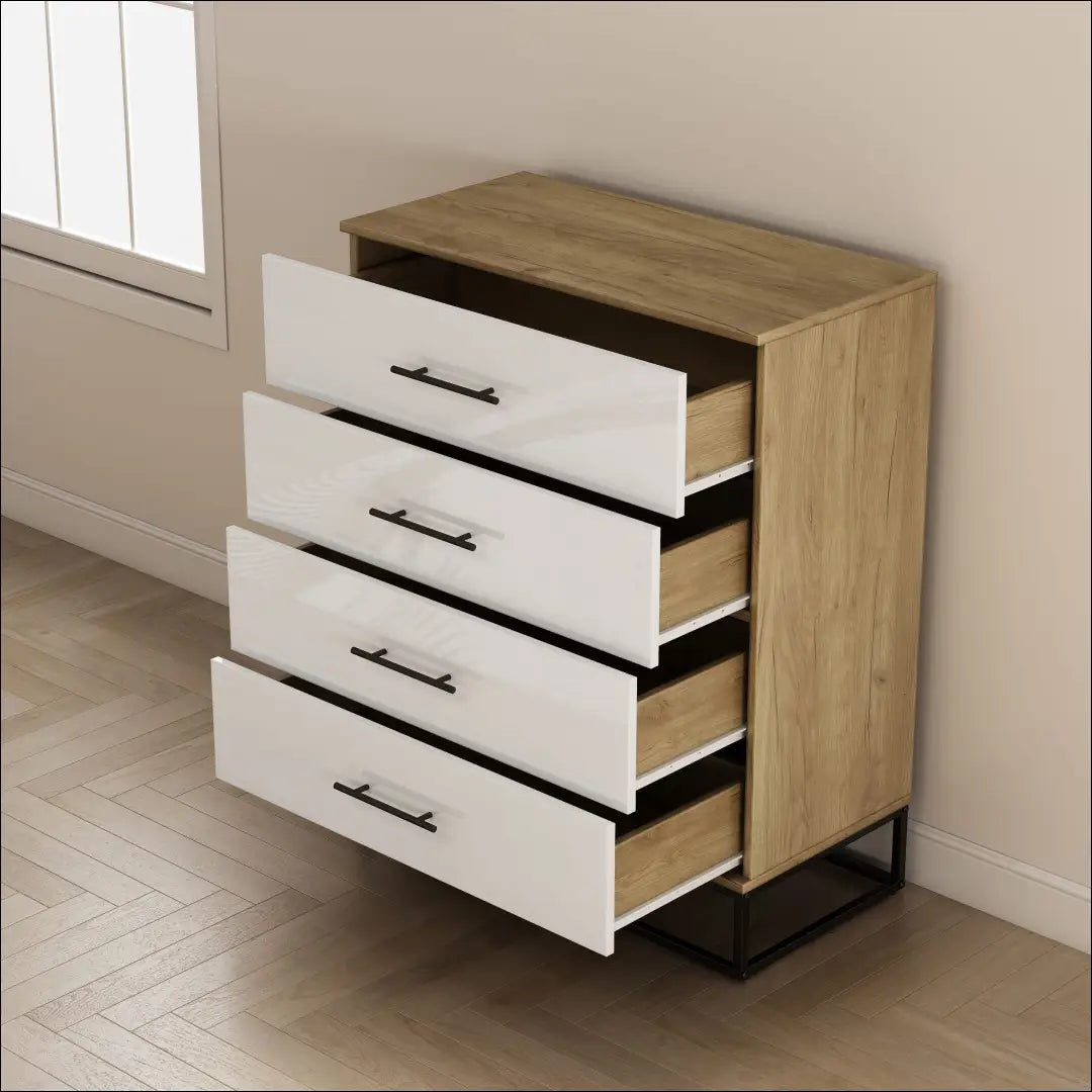 Komoda SI2274 - €95 Save 50% 50-100, __label:Pristatymas 1-2 d.d., color-balta, color-ruda, komodos Balta Dressers