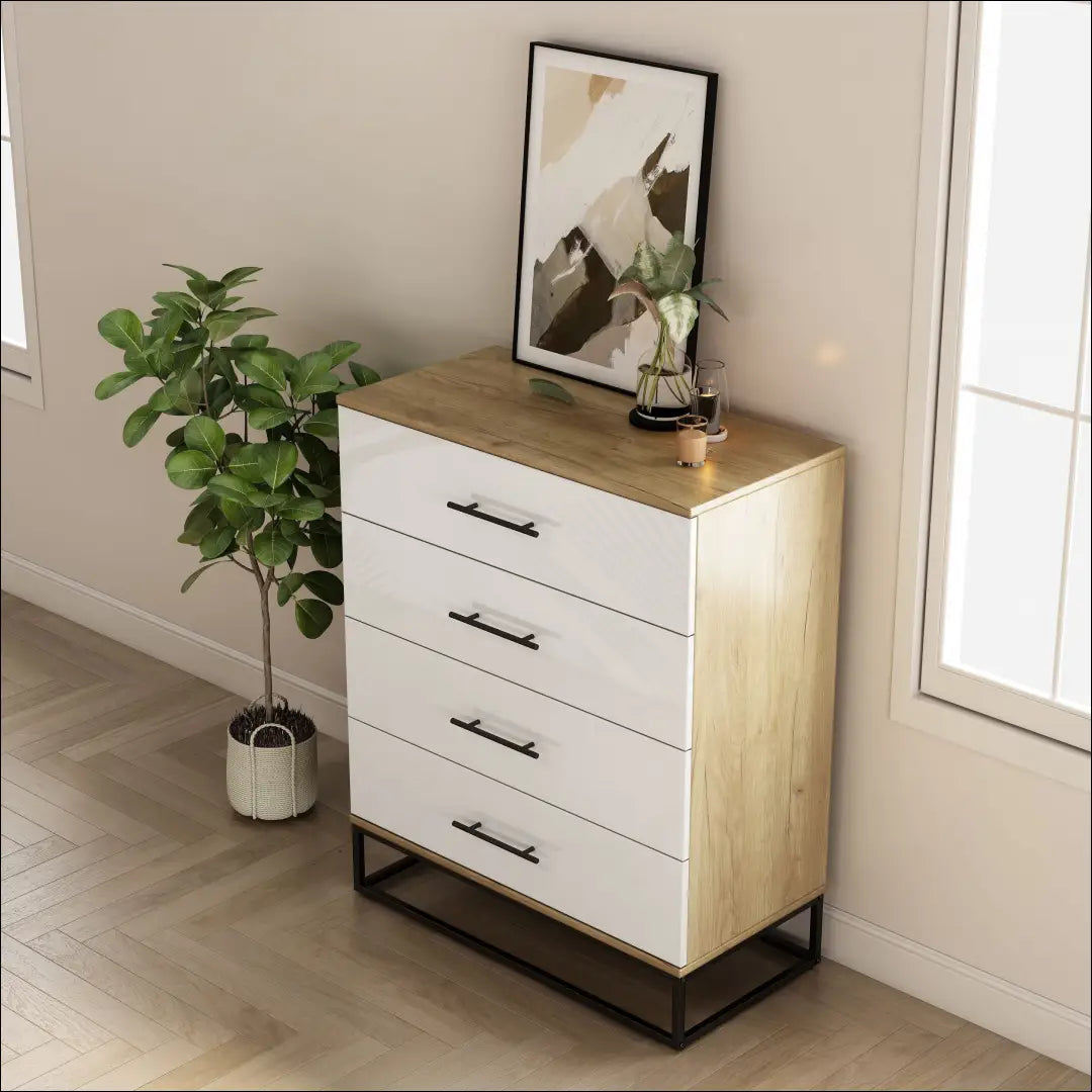 Komoda SI2274 - €95 Save 50% 50-100, __label:Pristatymas 1-2 d.d., color-balta, color-ruda, komodos Balta Dressers