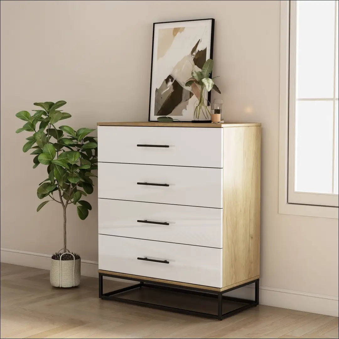 Komoda SI2274 - €95 Save 50% 50-100, __label:Pristatymas 1-2 d.d., color-balta, color-ruda, komodos Balta Dressers