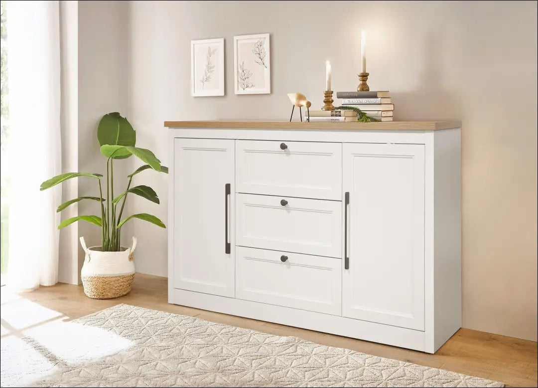 Komoda SI2276 - €220 Save 50% __label:Pristatymas 1-2 d.d., biuro-baldai, color-balta, color-ruda, komodos Virš €200